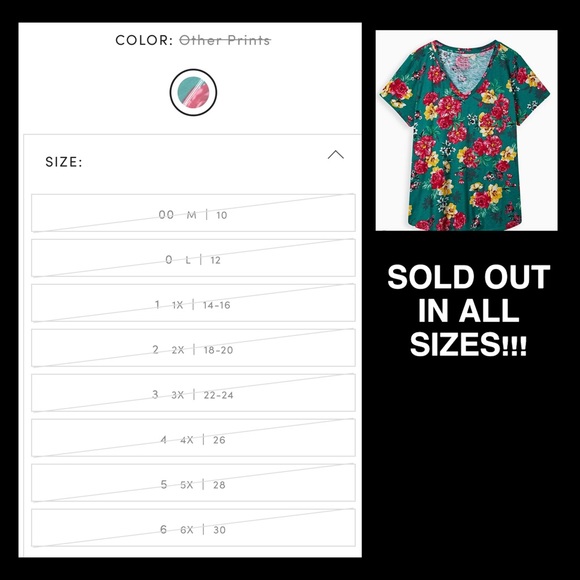 Torrid Pocket Tee Heritage Slub Green Floral NWT Size 00 - Picture 11 of 16